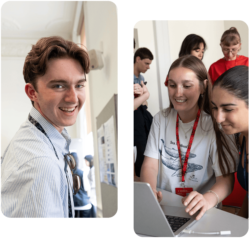 High school students engaging in a STEM summer camp activity.