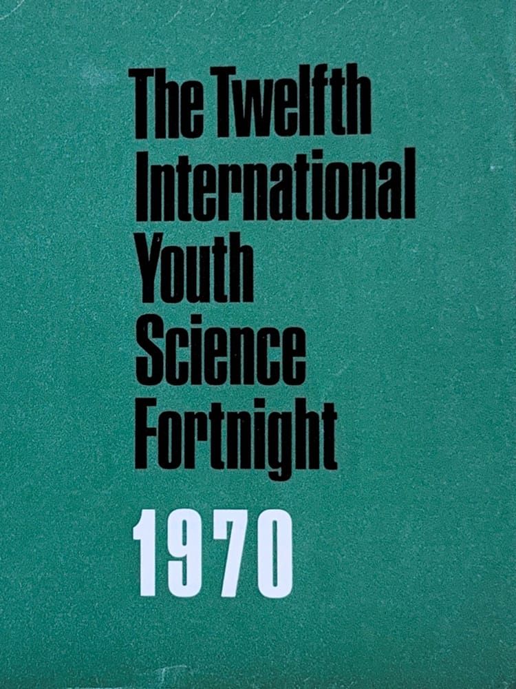 Cover of the Twelfth International Youth Science Fortnight 1970 souvenir programme