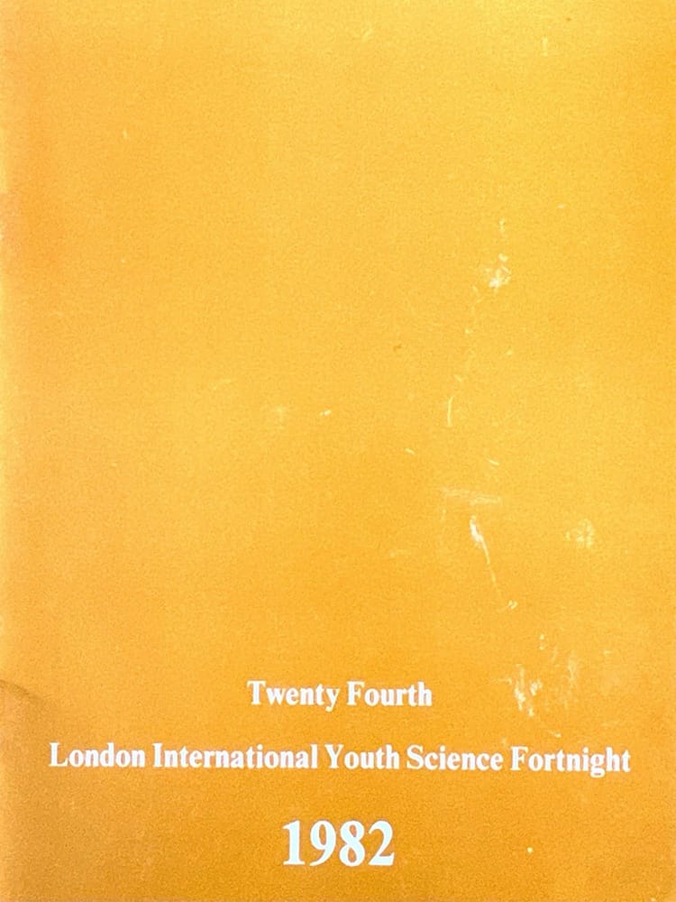 Cover of the Twenty-Fourth London International Youth Science Fortnight 1982