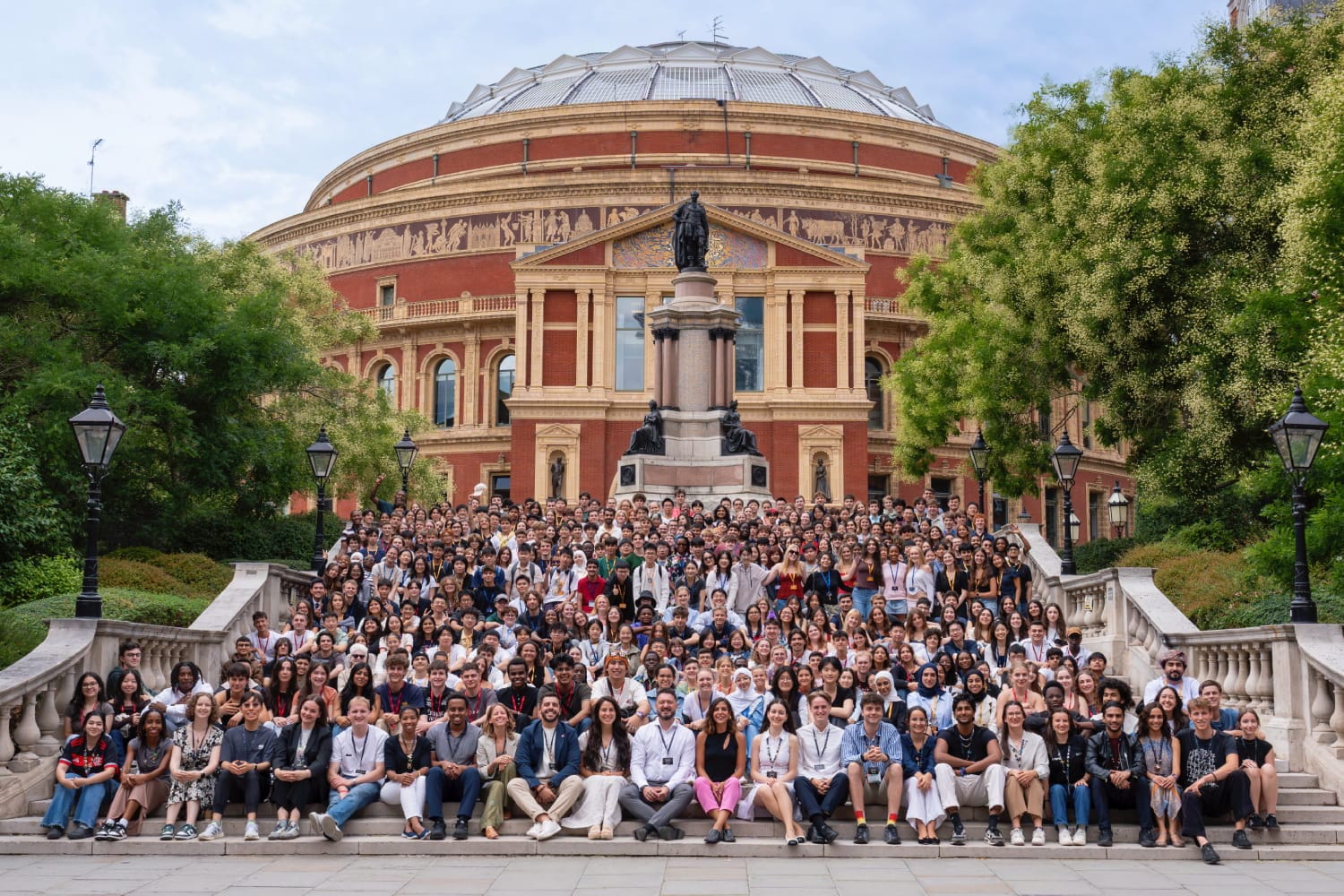 LIYSF alumni group photograph of the 66th class of 2025 at the Royal Albert Hall